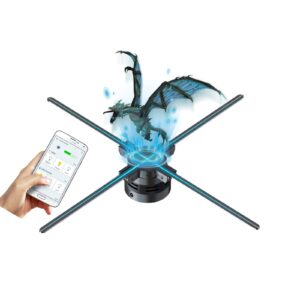 3D Hologram Fan, 52cm 3D Hologram Projector HD LED Holographic Christmas Tree Advertising Display with Remote Bluetooth WiFi,1500 Video Library for Business,Bar,Halloween Missyou 20.5 Inch - Image 2